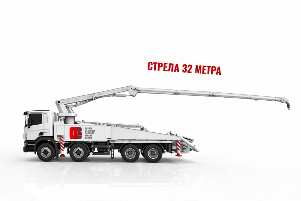 Автобетононасос со стрелой 32 м для подачи бетона в Кратово и области